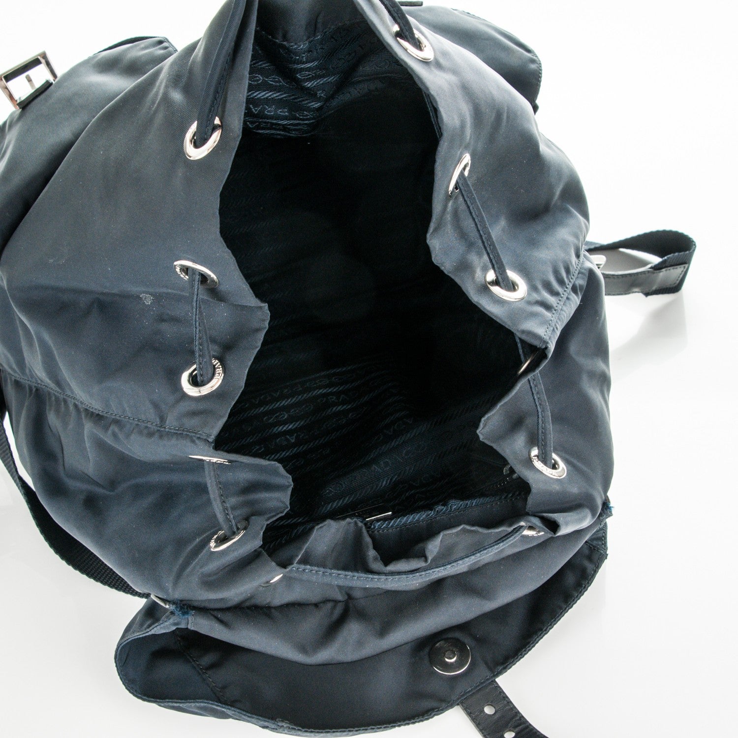 Prada Tessuto Nylon Medium Backpack Blue 5 of 6