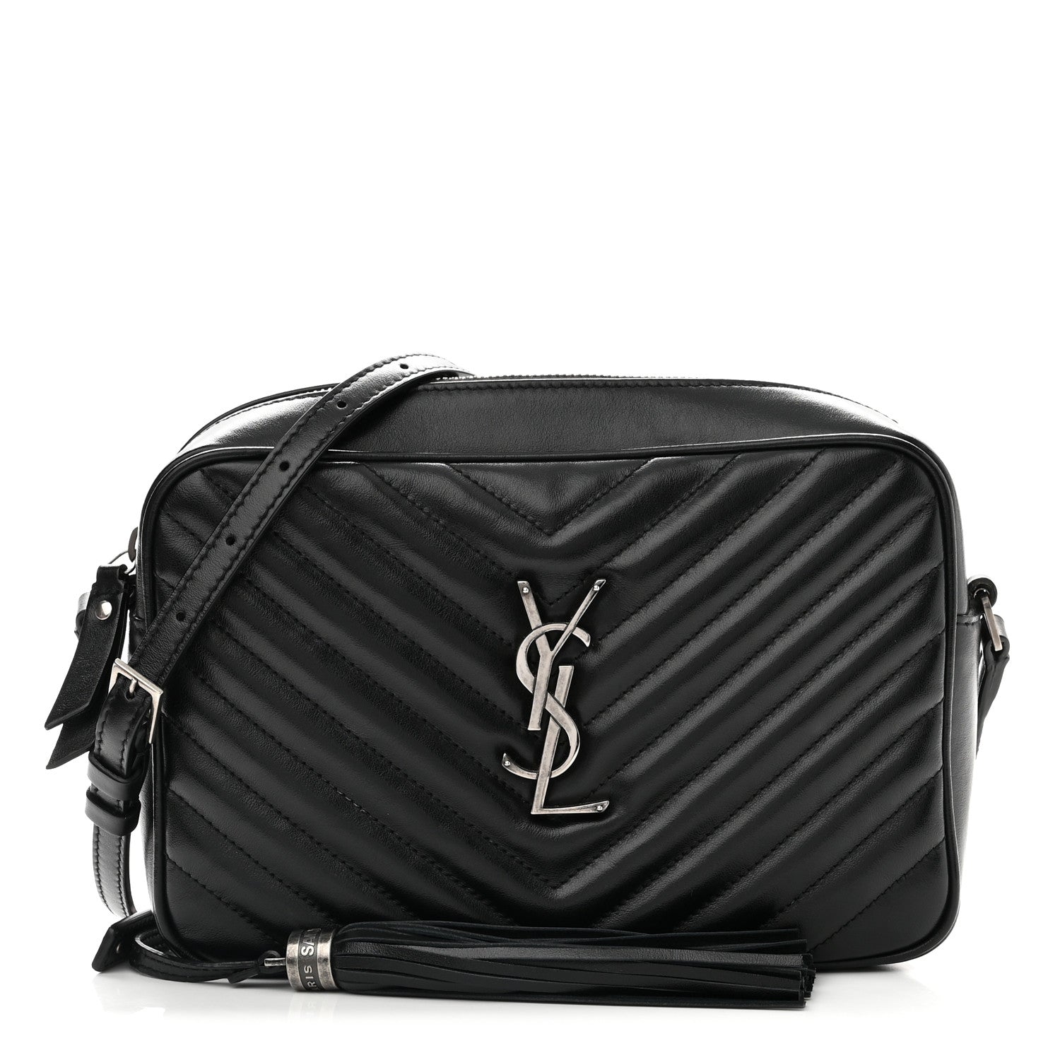 Saint Laurent Calfskin Matelasse Monogram Lou Camera Bag Black 1 of 7