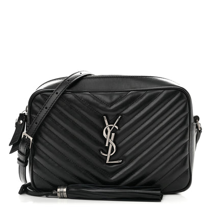Saint Laurent Calfskin Matelasse Monogram Lou Camera Bag Black 1 of 7