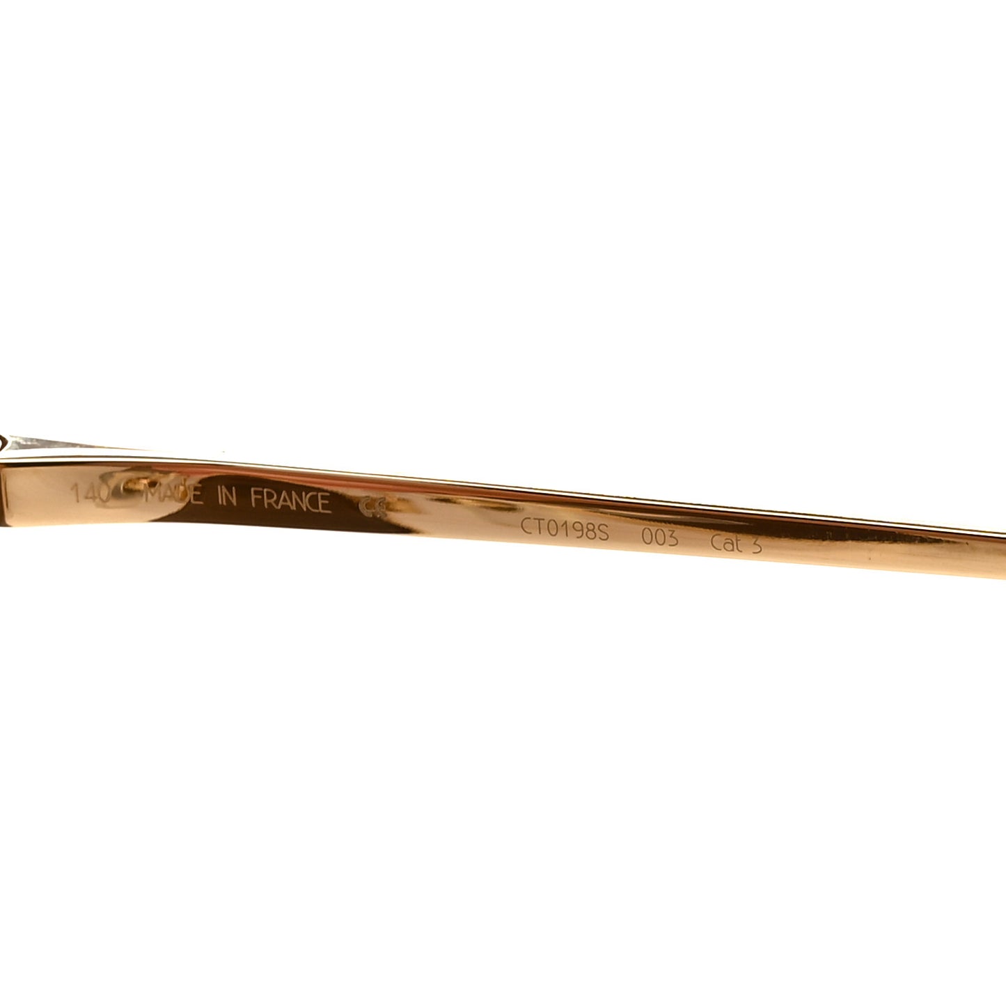 Panthere De Cartier Cat Eye Sunglasses Gold