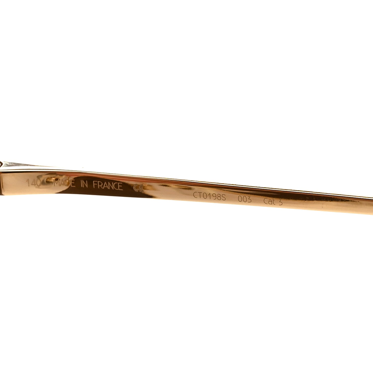 Cartier Panthere De Cartier Cat Eye Sunglasses Gold 6 of 7