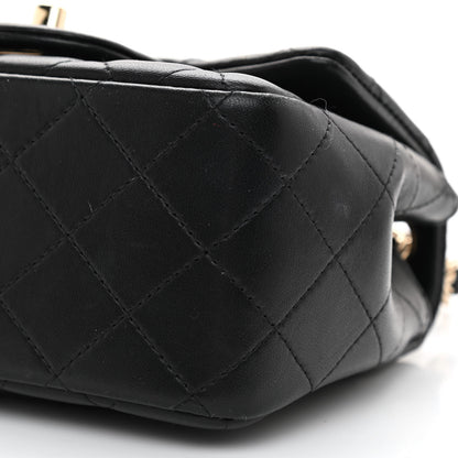 Chanel Lambskin Quilted Mini Square Flap Black 11 of 12