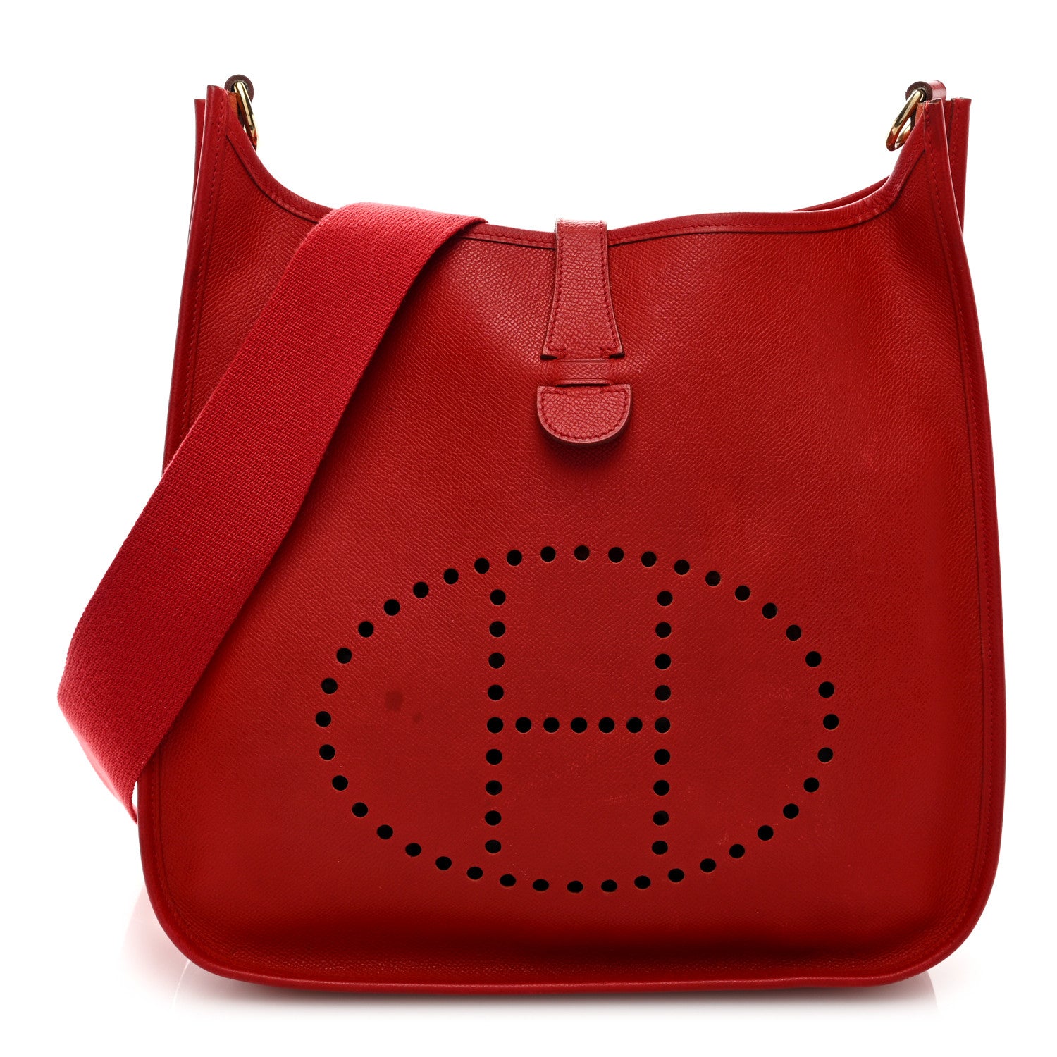 Hermes Courchevel Evelyne GM Rouge Vif 1 of 13