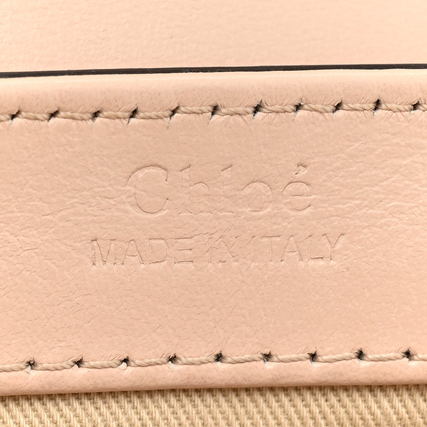 Chloe Calfskin Crocodile Embossed Mini C Double Carry Milky Cement Pink 6 of 15