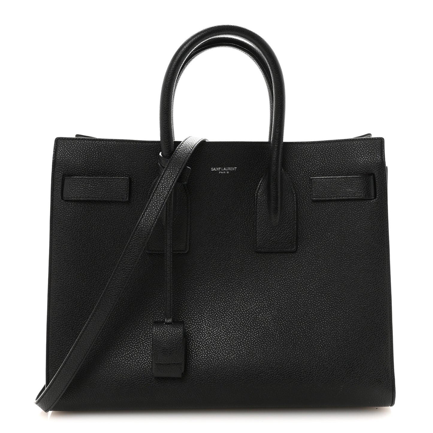 Grained Calfskin Small Sac De Jour Black