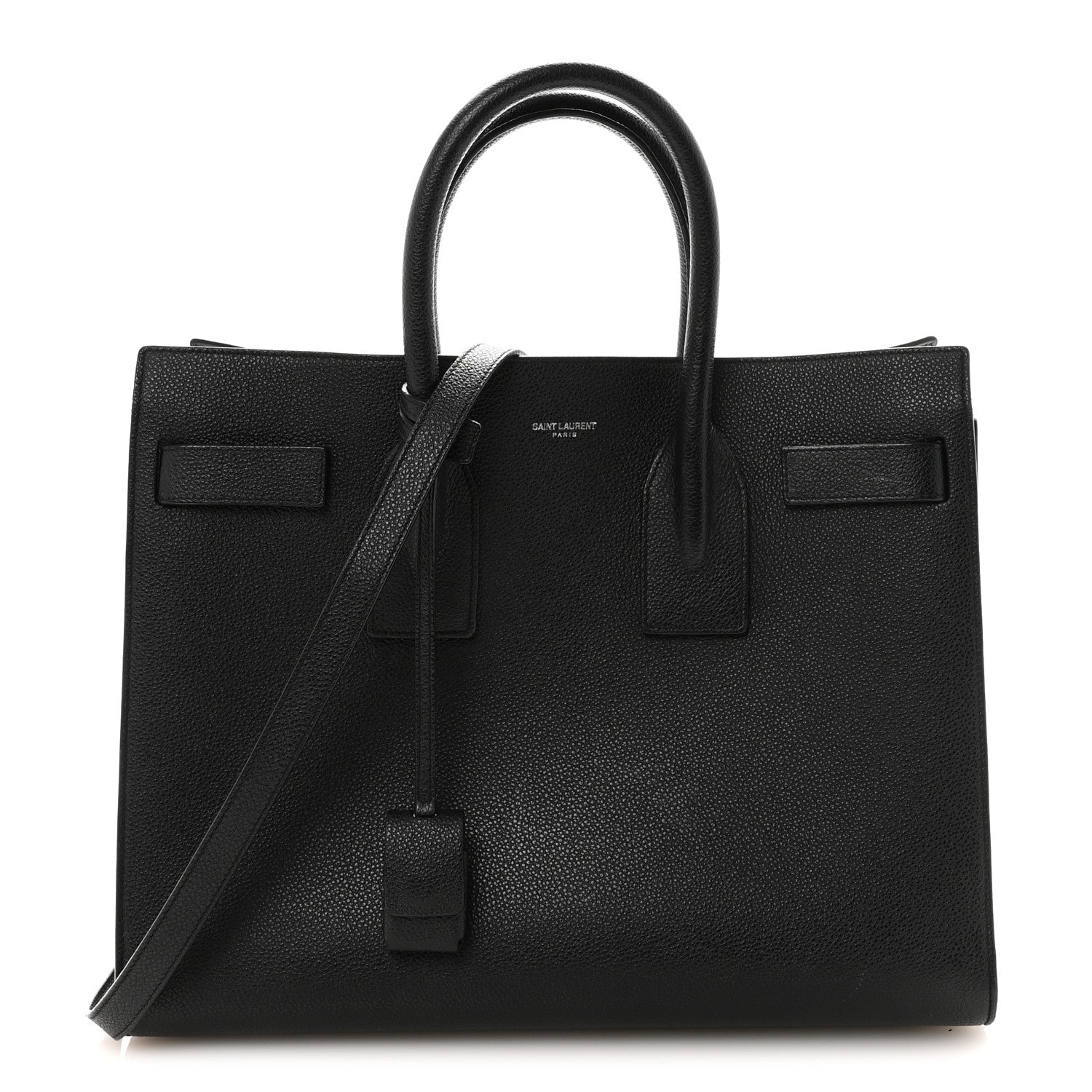 Saint Laurent Grained Calfskin Small Sac De Jour Black 1 of 9