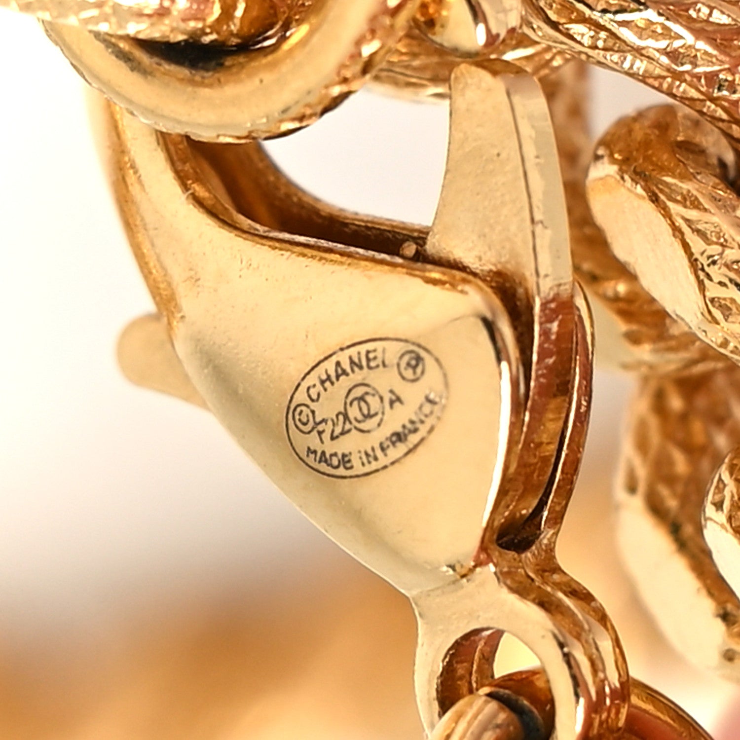 Chanel Crystal CC Chain Link Bracelet Gold 5 of 5
