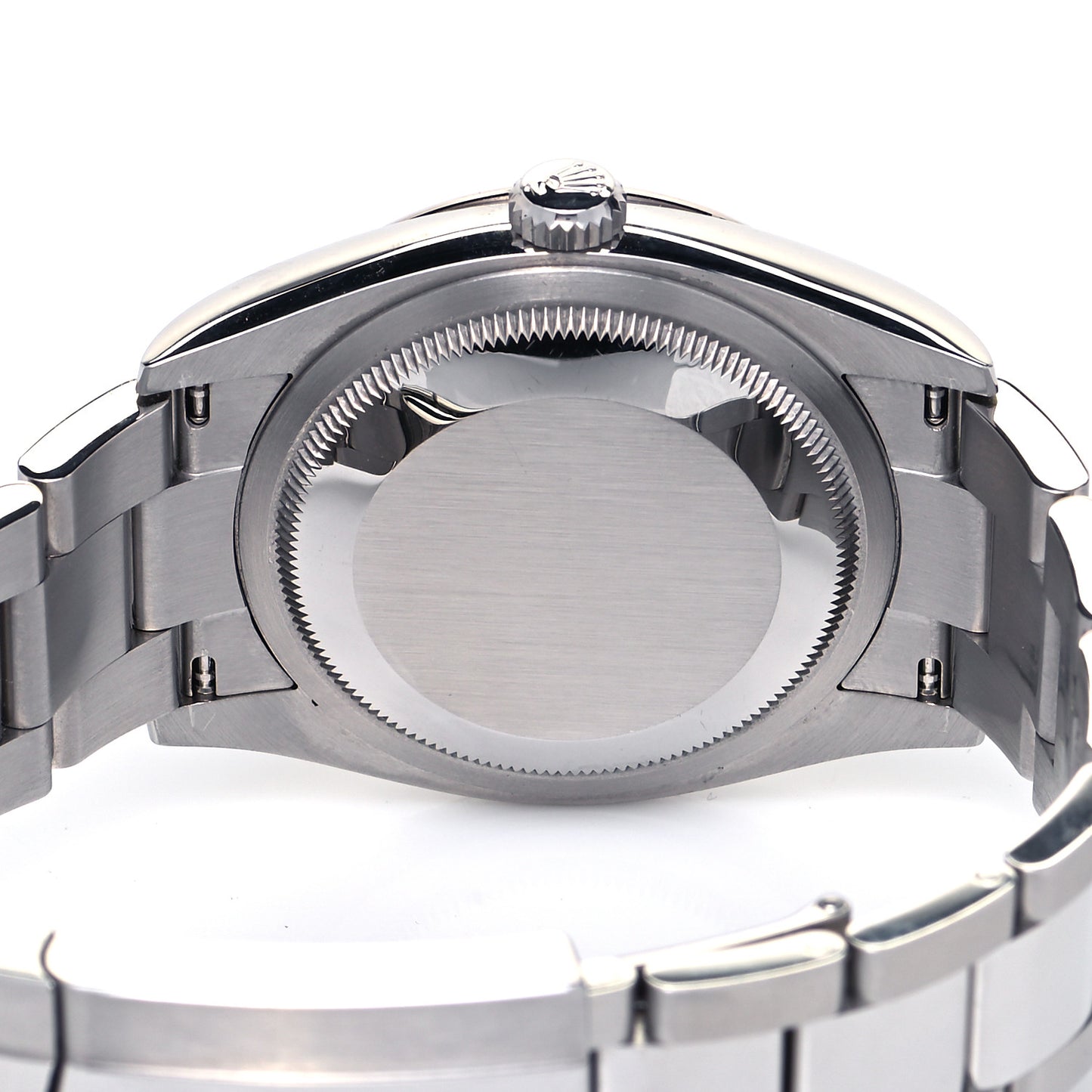 Stainless Steel 18K White Gold 36mm Oyster Perpetual Datejust Watch Bright Black 126234