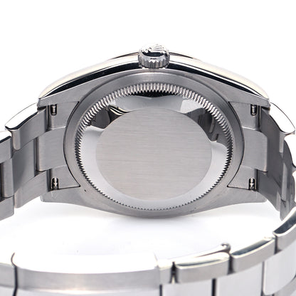 Rolex Stainless Steel 18K White Gold 36mm Oyster Perpetual Datejust Watch Bright Black 126234 4 of 4