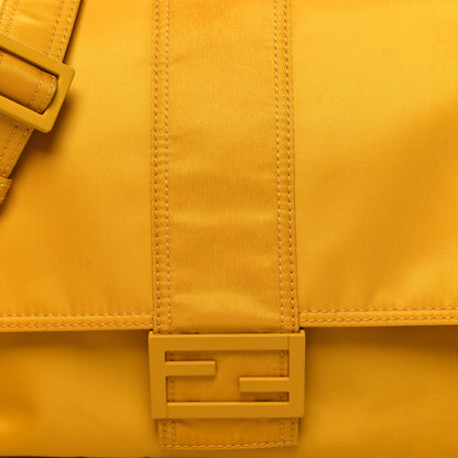 Fendi Econyl Nylon Cuoio Romano Monochrome Medium Baguette Messenger Bag Sunflower 8 of 10