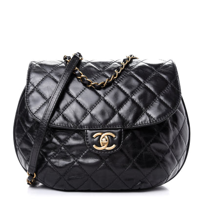 Chanel Glazed Calfskin Quilted Medium Bubble CC Flap Black 1 of 10
