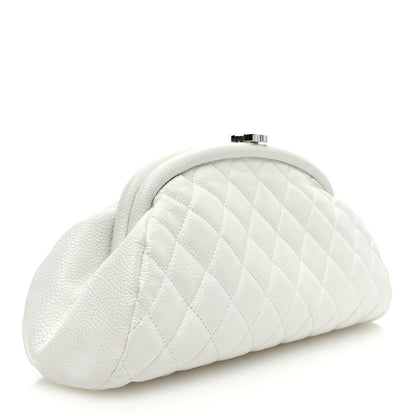 Chanel Caviar Quilted Timeless Clutch White 3 of 8