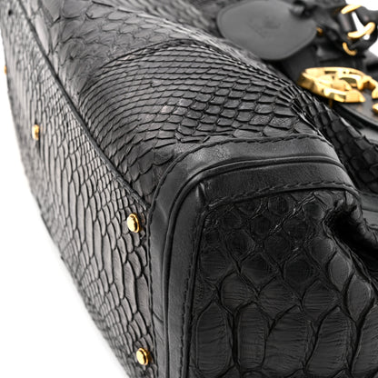 Gucci Snakeskin Large GG Running Tote Black 12 of 16