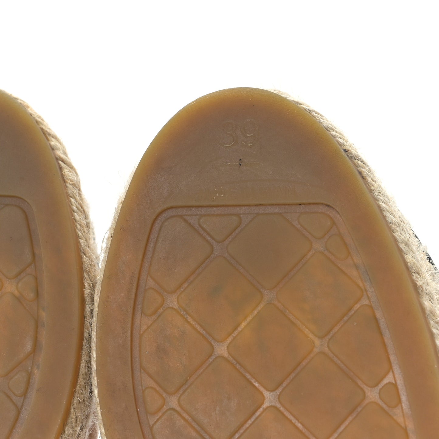 Lambskin CC Espadrilles 39 Beige Black