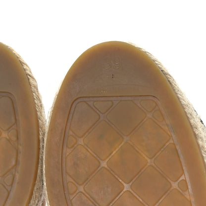 Chanel Lambskin CC Espadrilles 39 Beige Black 6 of 8