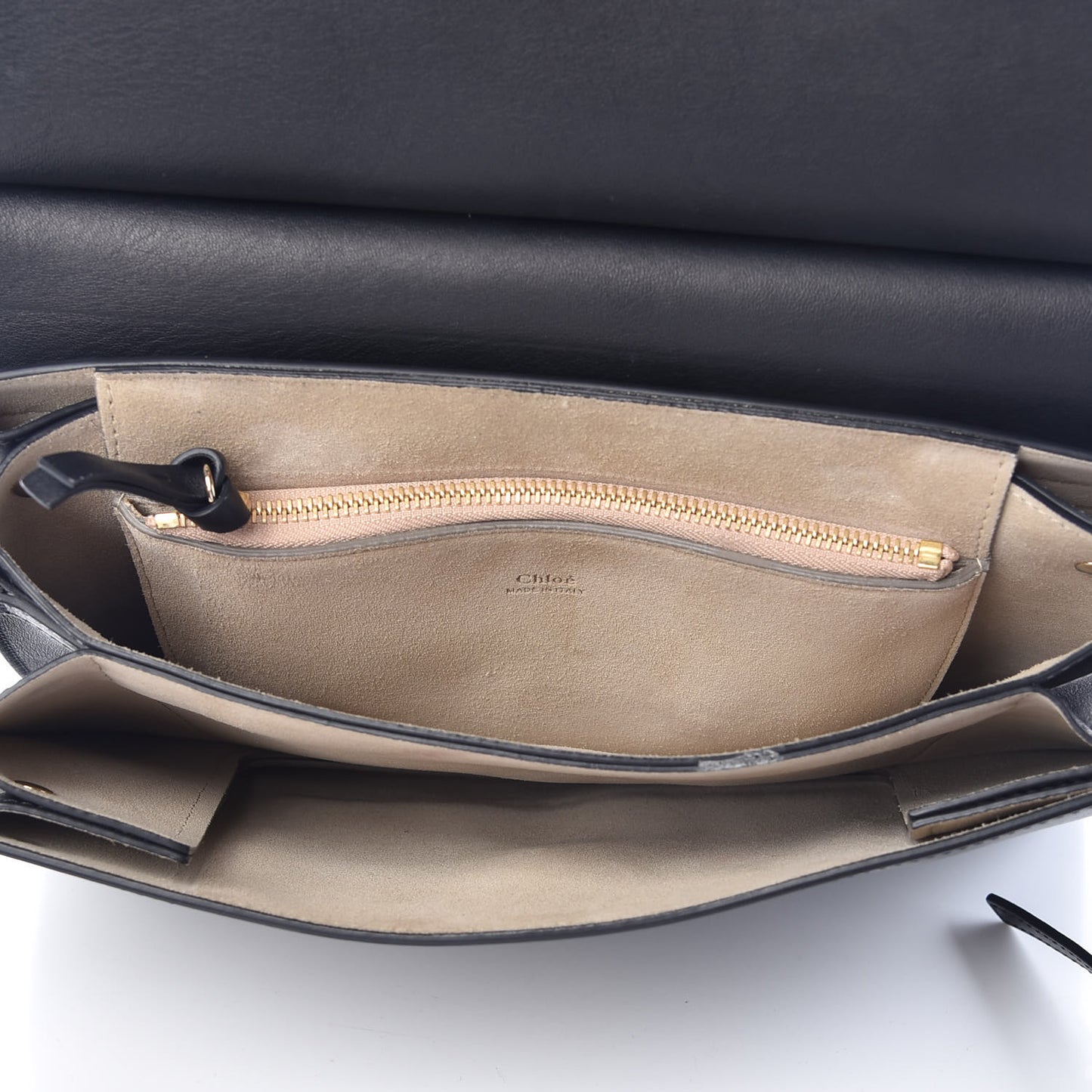 Suede Calfskin Medium Faye Shoulder Bag Black