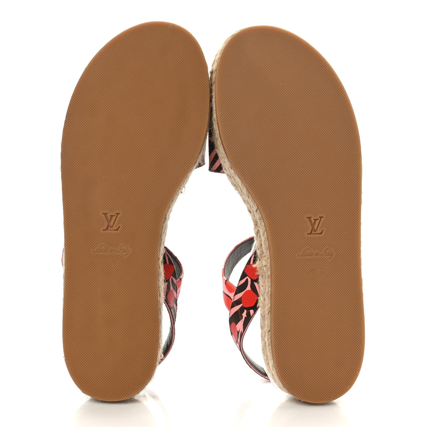 Monogram Jungle Dots Hibiscus Espadrille Sandals 39 Sugar Pink Poppy