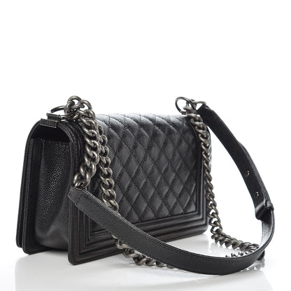 Chanel Caviar Quilted Medium Boy Flap Black 4 of 12