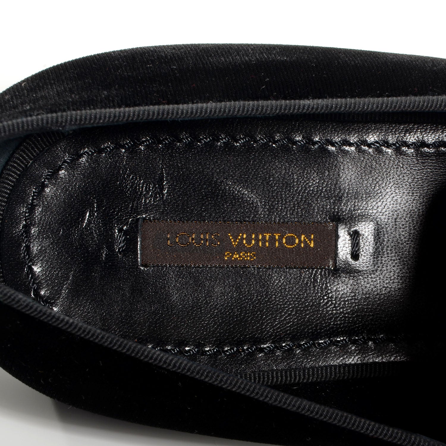 Louis Vuitton Velvet Parade Mens Loafer 10.5 Black 7 of 8