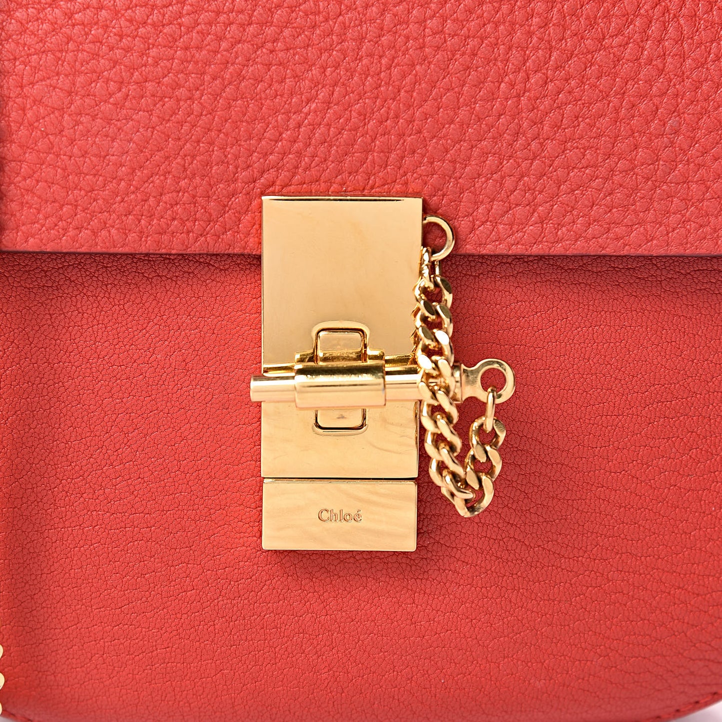 Grained Lambskin Mini Drew Shoulder Bag Plaid Red