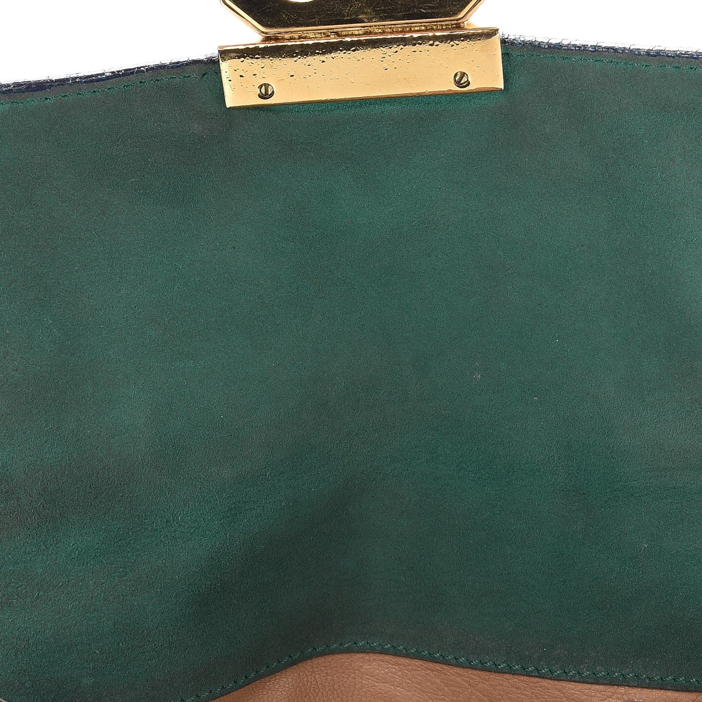 Patent Calfskin Small Elsie Shoulder Bag Green