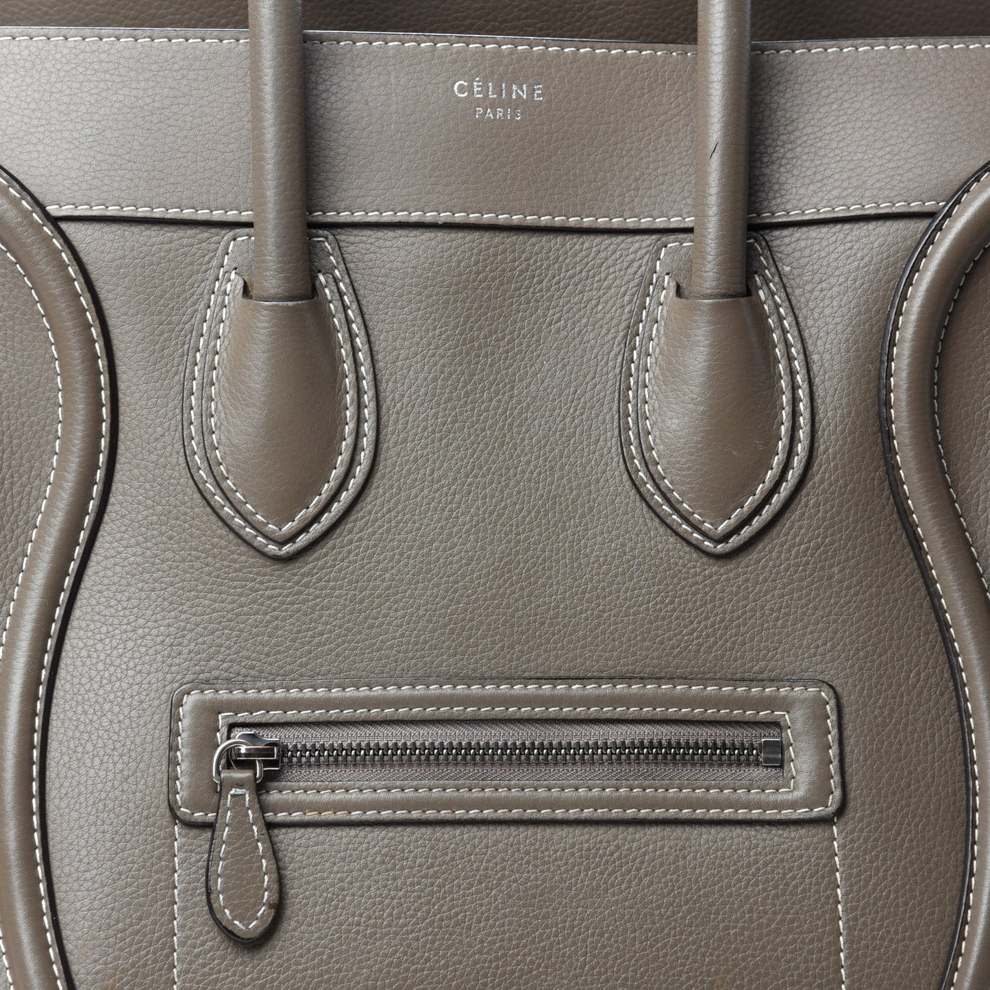 Drummed Calfskin Mini Luggage Souris