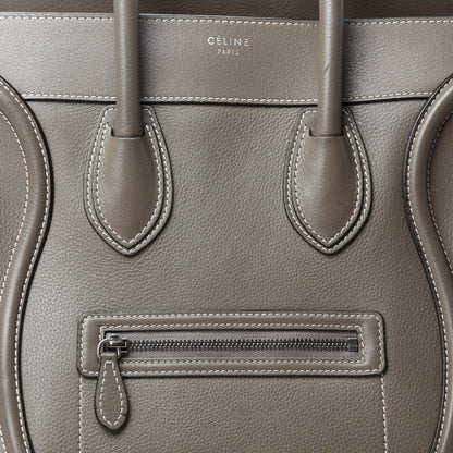 Celine Drummed Calfskin Mini Luggage Souris 15 of 15