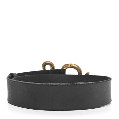 Gucci Calfskin Snake Belt 75 30 Black 2 of 4