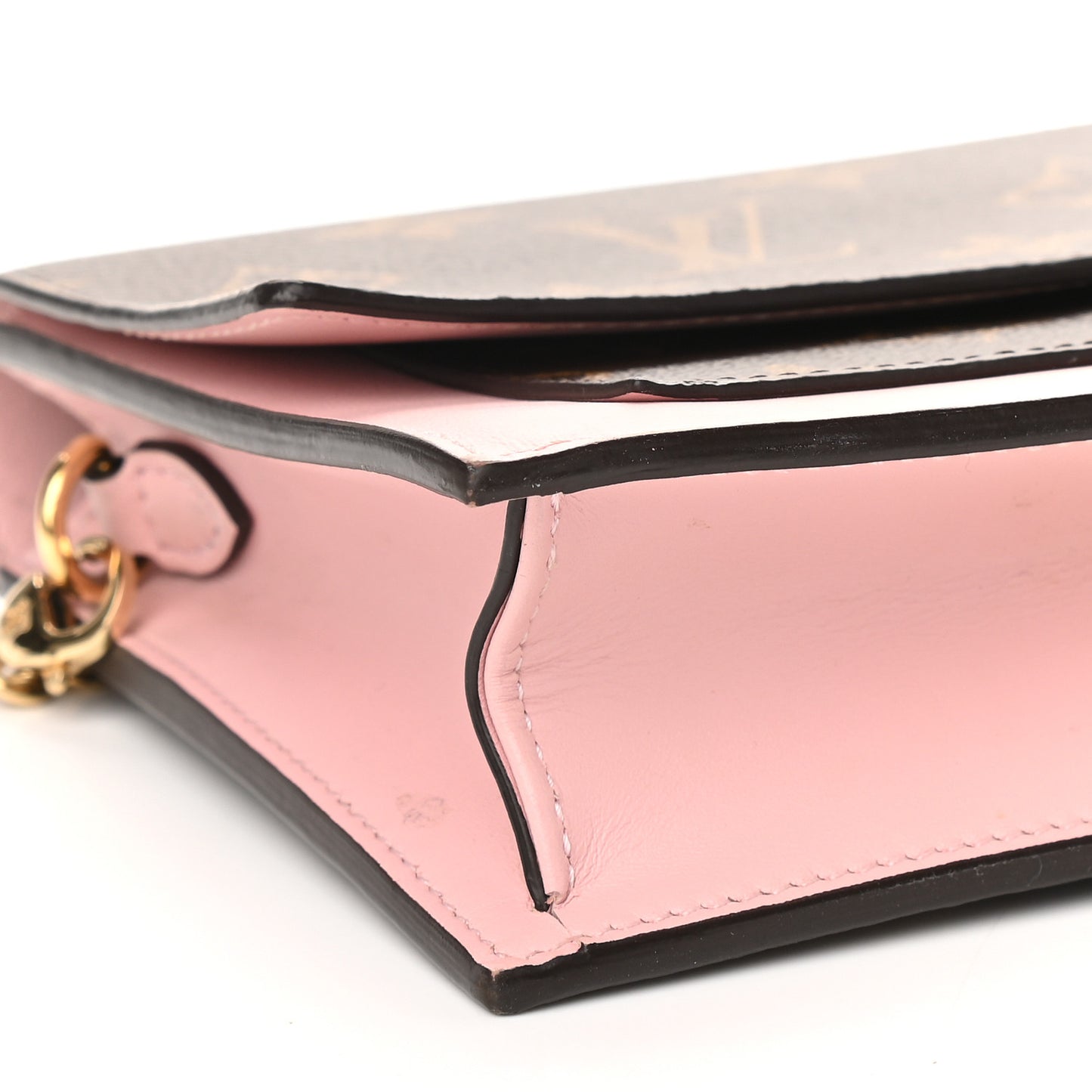 Monogram Flore Chain Wallet Rose Ballerine