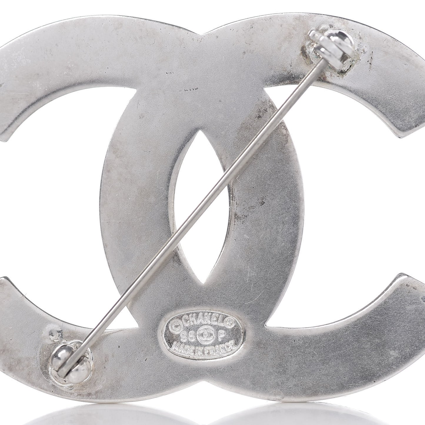 CC Logo Brooch Silver