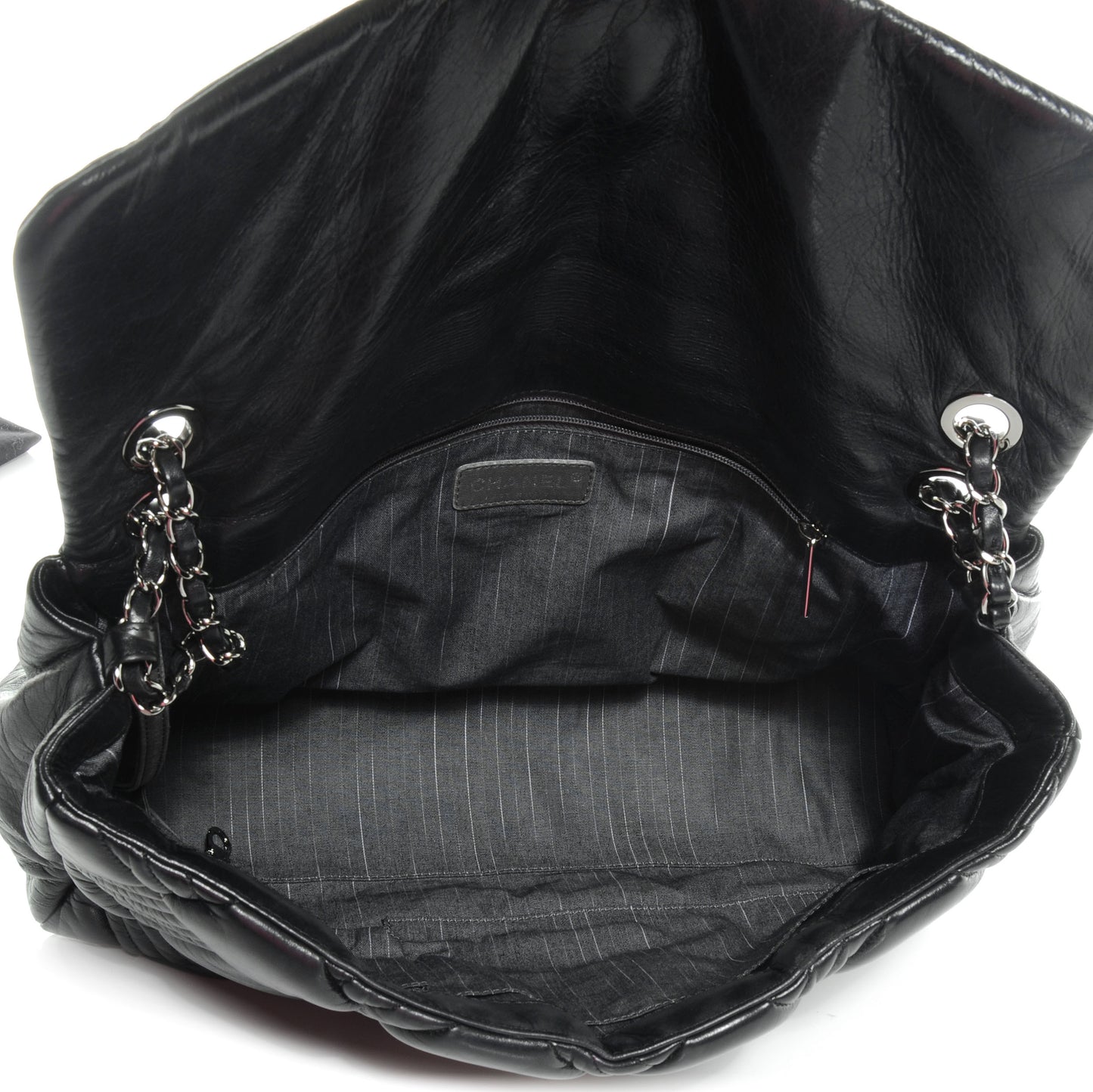 Lambskin In and Out XL Maxi Flap Black