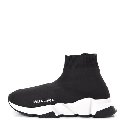 Balenciaga Neoprene Knit Womens Speed Sneakers 37 Black White 1 of 7