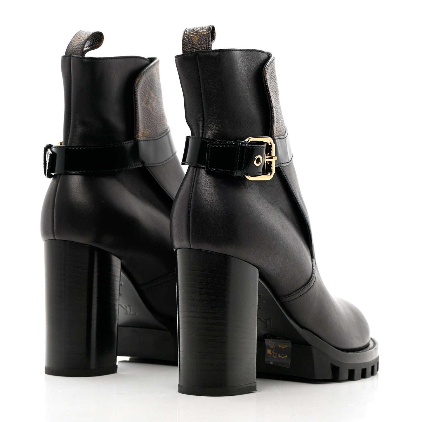 Calfskin Monogram Star Trail Ankle Boots 40 Black