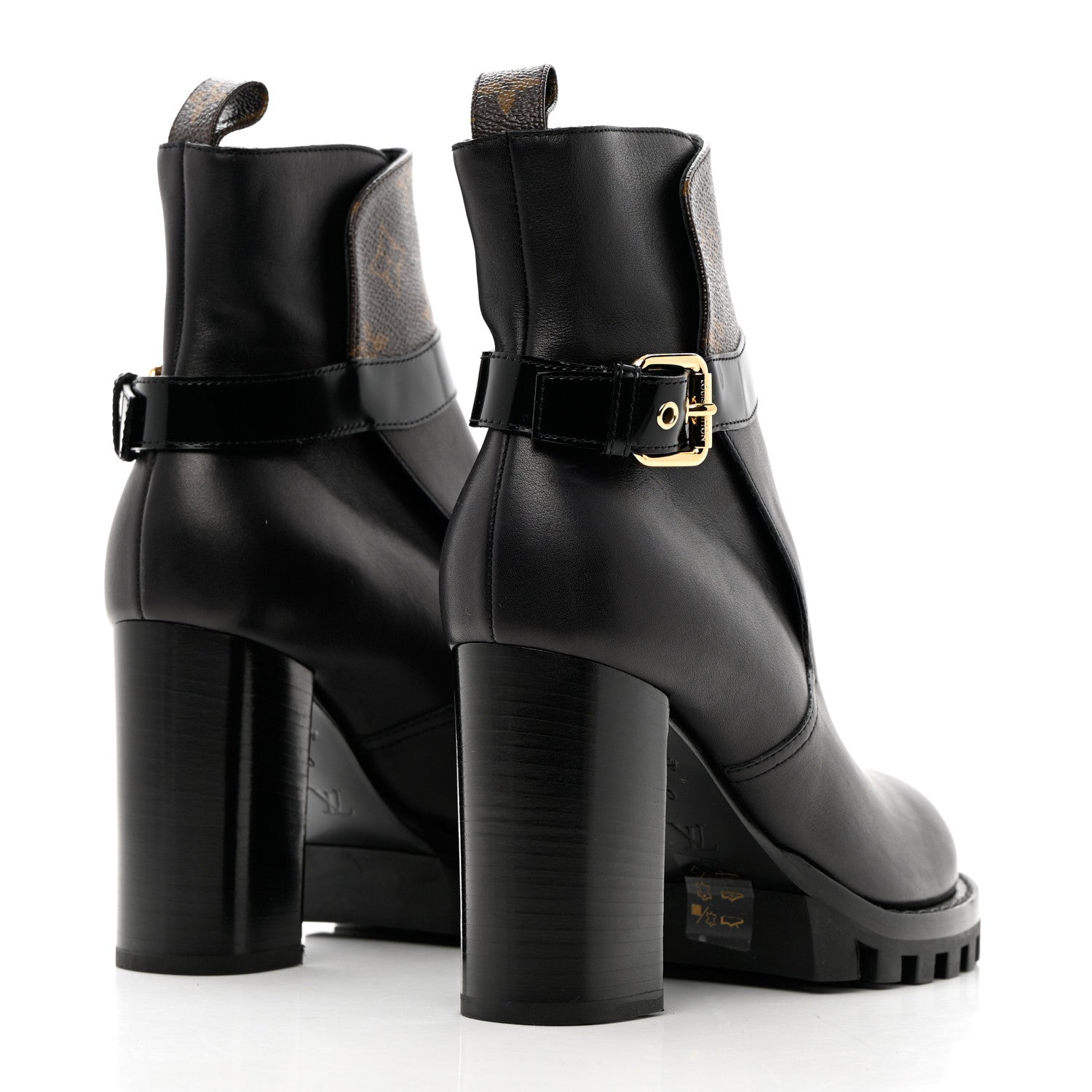 Louis Vuitton Calfskin Monogram Star Trail Ankle Boots 40 Black 4 of 14