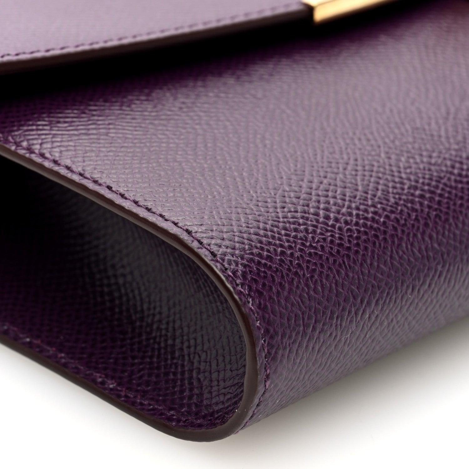 Salvatore Ferragamo Hammered Calfskin Gancini Icona Mini Bag Blackberry 7 of 8