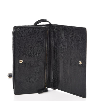 Gucci Dollar Calfskin Mini Swing Wallet Bag Black 5 of 8
