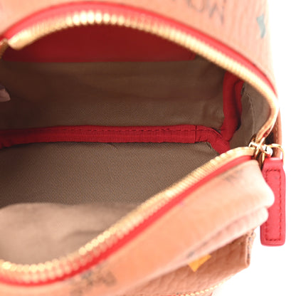 MCM Skyoptic Visetos X-Mini Stark Bebe Boo Backpack Cognac 4 of 7