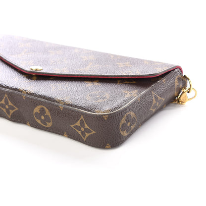 Louis Vuitton Monogram Pochette Felicie Chain Wallet Fuchsia 6 of 12