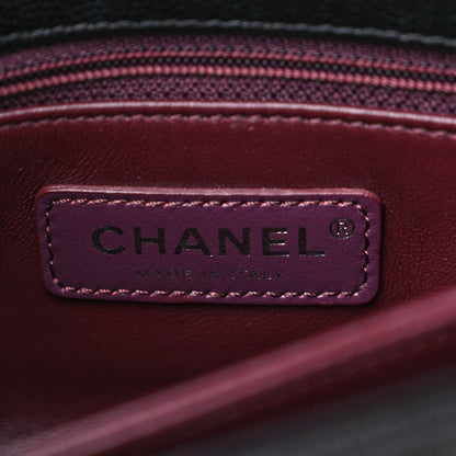 Chanel Caviar Chevron Quilted Extra Mini Coco Handle Flap So Black 5 of 9