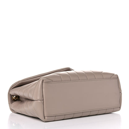 Saint Laurent Calfskin Y Quilted Monogram Small Loulou Chain Satchel Light Natural 3 of 13