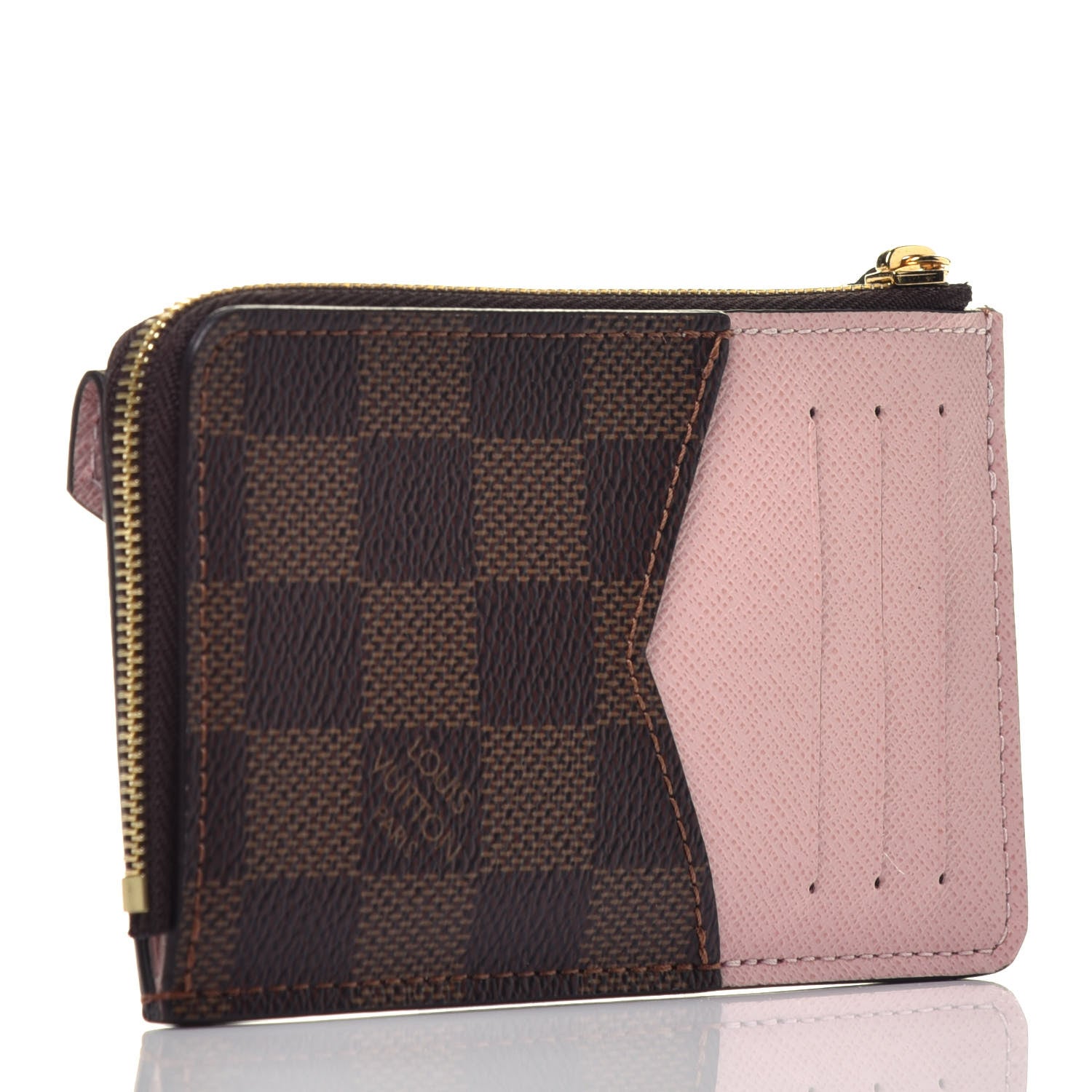 Louis Vuitton Damier Ebene Recto Verso Card Holder Rose Ballerine 3 of 6