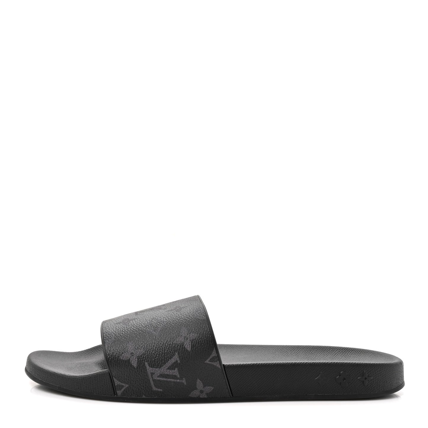 Rubber Monogram Eclipse Mens Waterfront Mules 10 Black