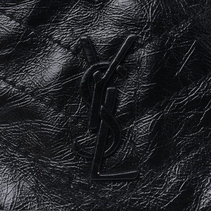 Saint Laurent Crinkled Calfskin Matelasse Monogram Niki Chain Wallet Black 29 of 33