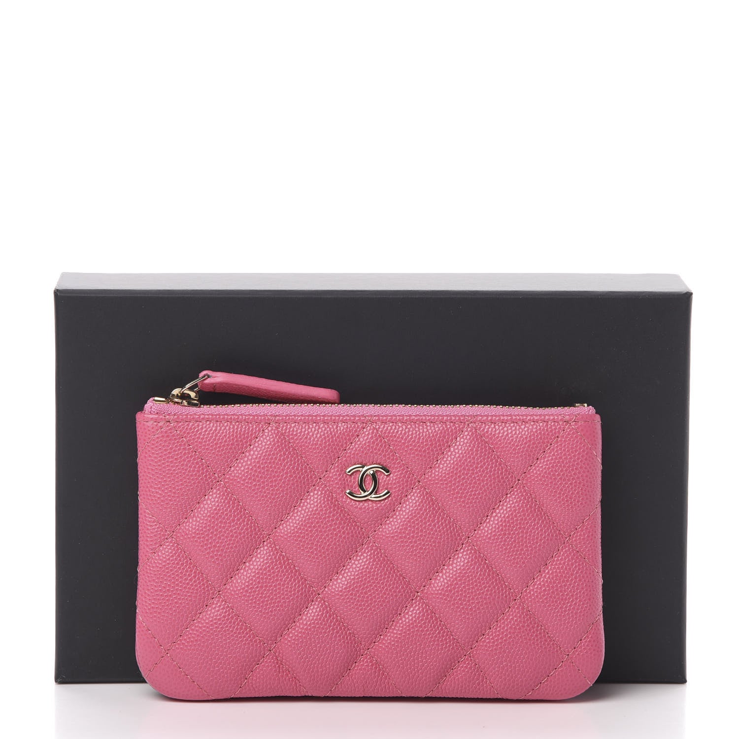 Chanel Caviar Quilted Small Cosmetic Case Pink 8 of 9