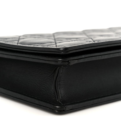Christian Dior Lambskin Cannage Lady Dior Pouch Black 15 of 16