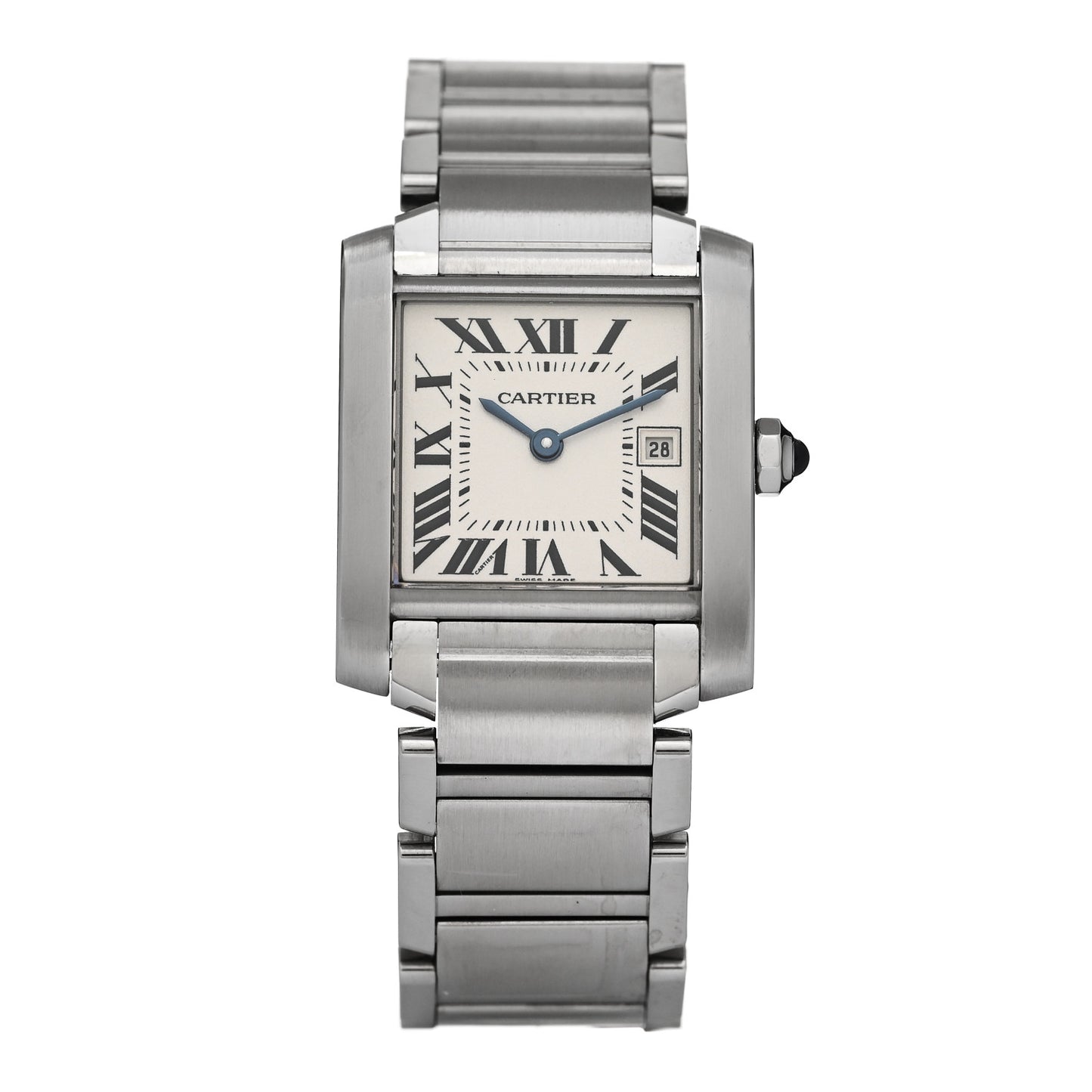 Stainless Steel 25mm Tank Francaise Quartz Watch