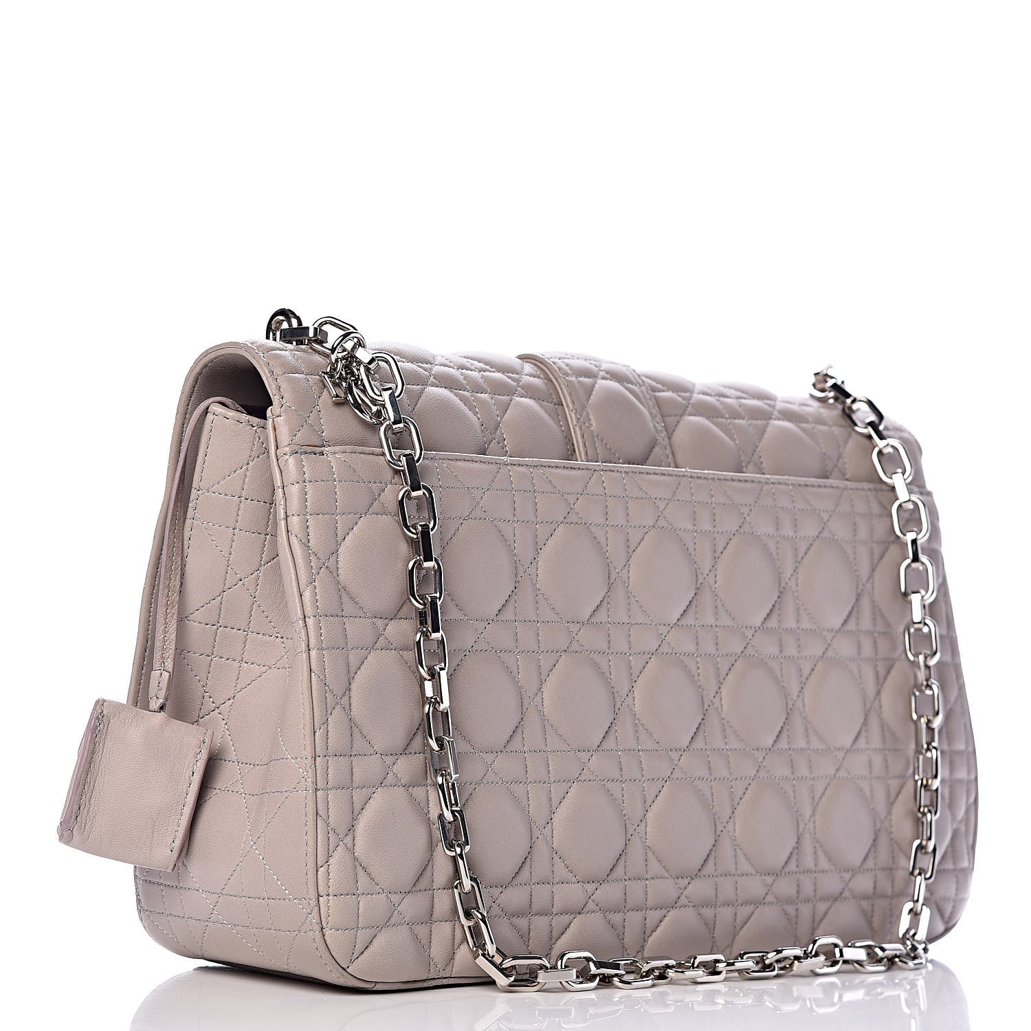 Christian Dior Lambskin Cannage Large Miss Dior Flap Grey 3 of 9