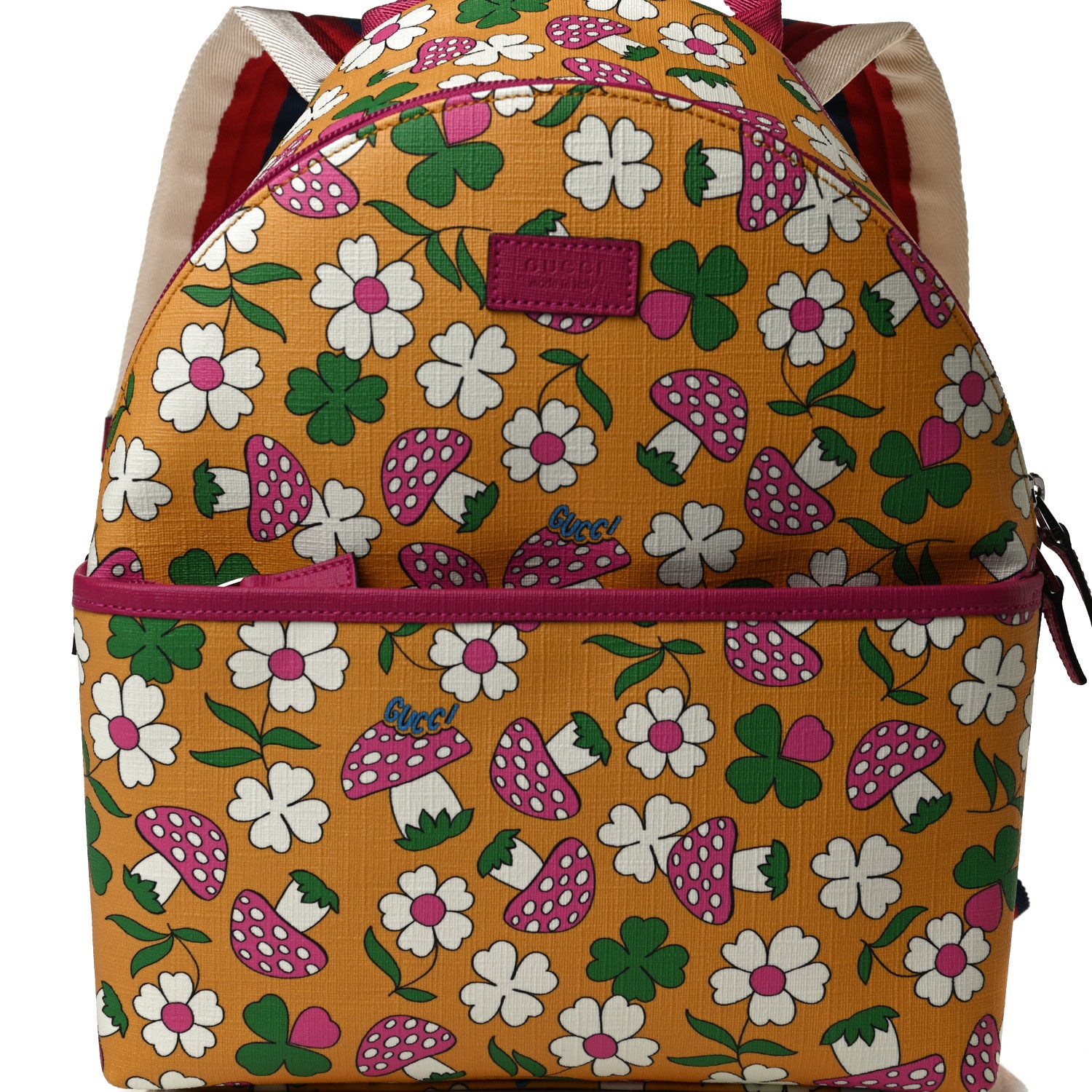 Gucci Canvas Childrens Flower Mushroom Print Backpack 7 of 9