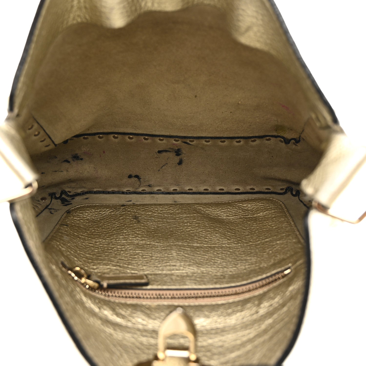 Valentino Garavani Metallic Pebbled Calfskin Small Rockstud Flip-Lock Messenger Bag Platino 5 of 19