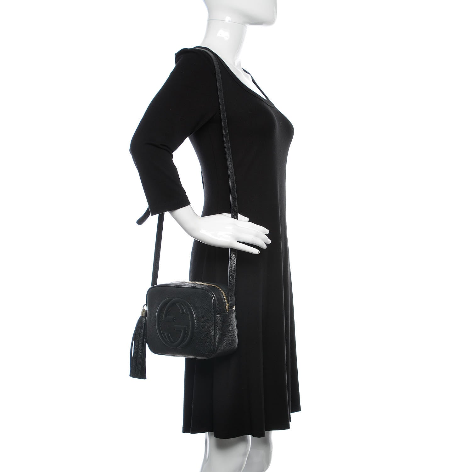 Gucci Pebbled Calfskin Small Soho Disco Bag Black 2 of 13